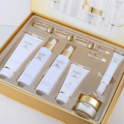 Skincare set for brightening and whitening the skin with niacinamide and refreshing the face
