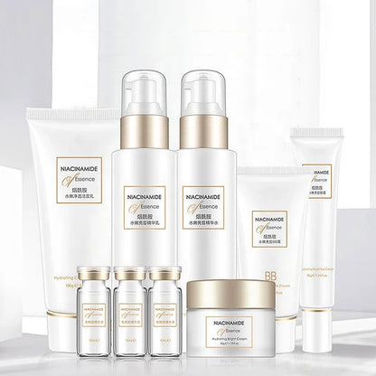 Skincare set for brightening and whitening the skin with niacinamide and refreshing the face
