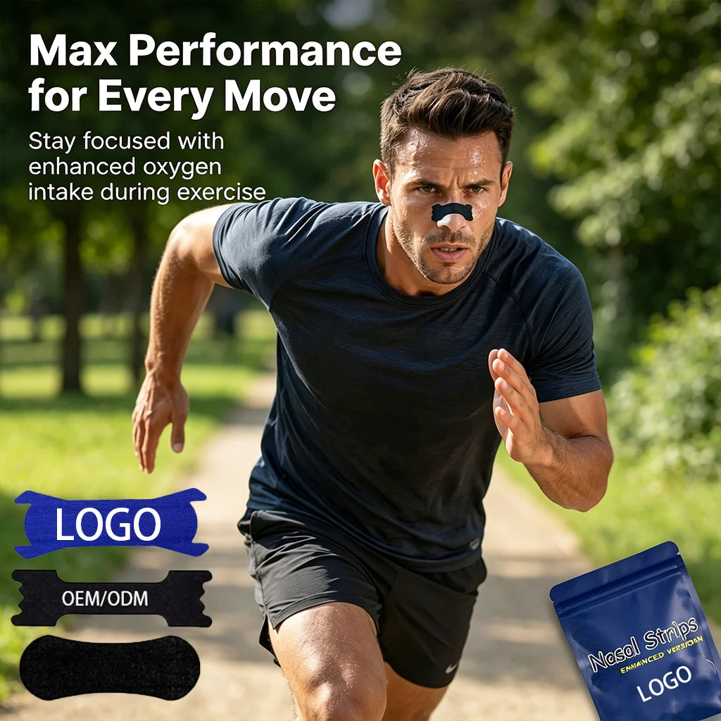 Sports nose strip for congestion relief