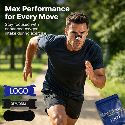 Sports nose strip for congestion relief